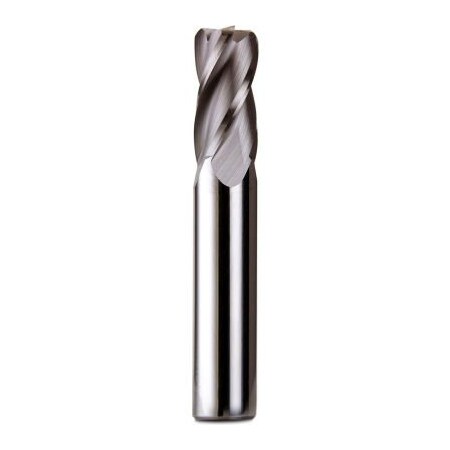 MELIN TOOL CO 3/8" Dia., 3/8" Shank, 5/8" LOC, 2" OAL, 4 Flute Solid Carbide Single End Mill, Uncoated CCMGS-1212